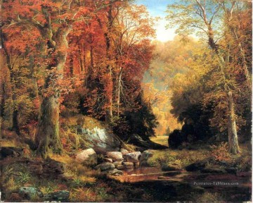 Cresheim Glen Wissahickon Montagnes d’automne Rocheuses école Thomas Moran Peinture décoratif